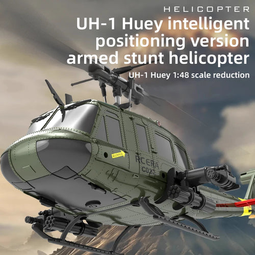 Load image into Gallery viewer, C032 UH-1 brushless RTF RC Helicopter 6-axis Gyroscope One Click 3D Flip Optical flow positioning UH1 helicopter model Hobby Toy

