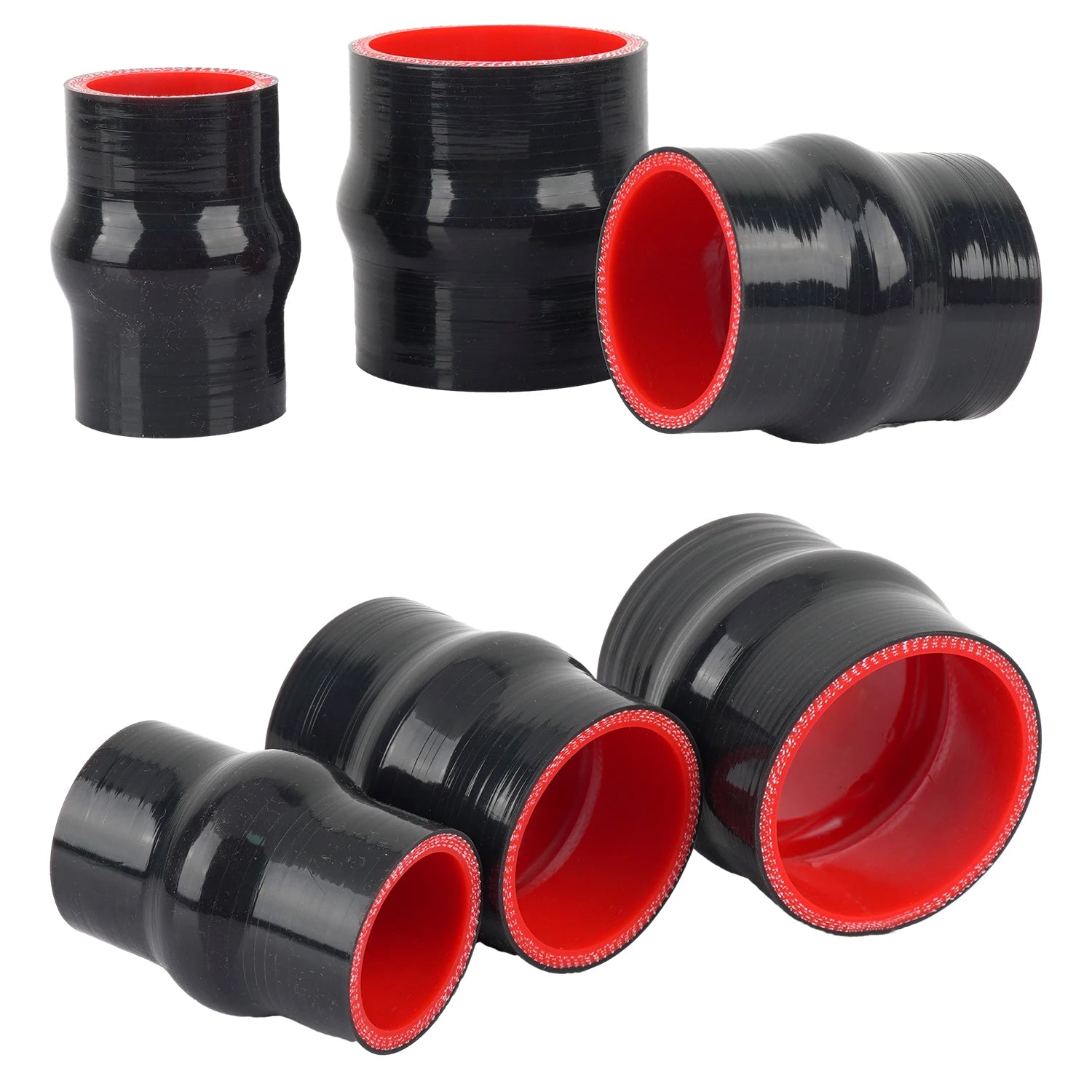 Air Intake Silicone Hump Hose ID 38-83mm For Water Radiator Tube Air Intake High Pressure Rubber Joiner Turbo Silicone Hump Pipe