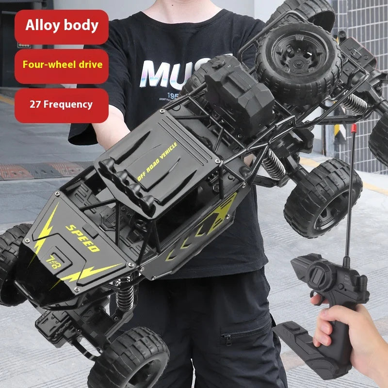 Trendy And Cool Oversized Remote Four-Wheel Drive Climbing Big Foot Car, Six Wheel Drive Racing Car, Boys' Charging Toy Car