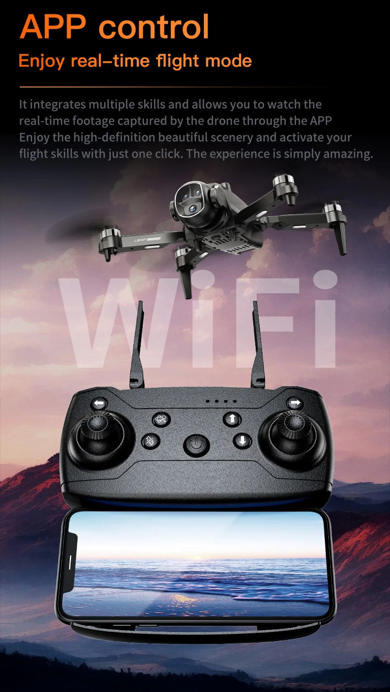 2025 New H21 VR Drone 4K HD Professional 90° ESC Camera Brushless motor Optical flow hovers Quadcopter Drones Gifts Toys