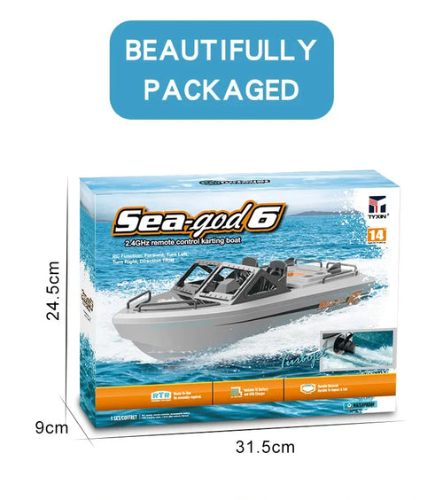 Load image into Gallery viewer, Toy Boat 1/12 Remote Control Go Kart 2.4G High-Speed Vortex Spray Brushless Water Electric Cool Boy Ship Model
