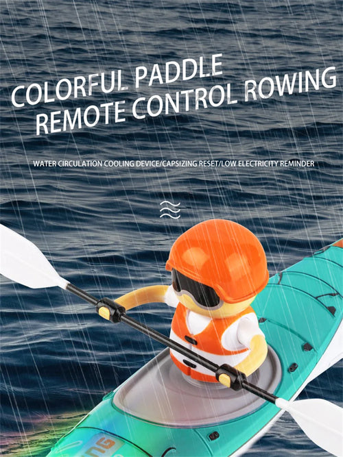 Load image into Gallery viewer, HC-810 RC Boat RTR 2.4G 15km/h Brushed Motor Paddle Remote Control Rowing LED Lights 360 Driving Dual Modes Waterproof Ship

