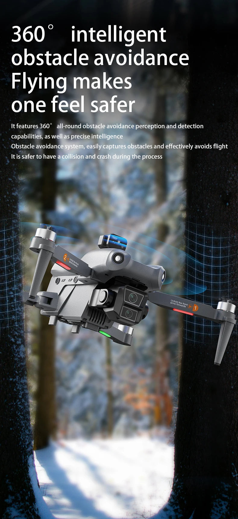 L300 Ultra Professional Drone 4K HD Wide Angle Camera 5G GPS WiFi FPV  RC Drone 360° Quadcopter Toys for Obstacle Avoidance