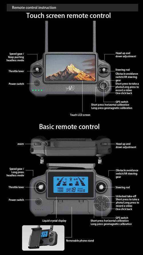 Load image into Gallery viewer, AE30 Ultra GPS Drone 4K Profesional HD Camera 3-Axis Gimbal Brushles Airdrop RC Quadcopter 5.5inch Screen Control Fishing Drones
