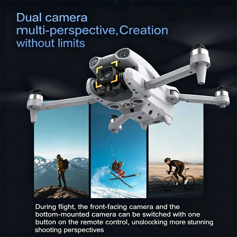 New LF812 Drone FPV Professional HD Aerial 8K Dual Camera Large Screen Remote No Phone Obstacle Brushless Foldable RC Quadcopter