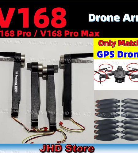 JHD V168 Pro Max Drone Arm with Brushless Engine  Original V168 GPS Drone Arms Quadcopter Drone V168 PRO Arms