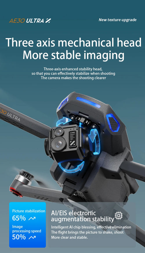 Load image into Gallery viewer, AE30 Ultra GPS Drone 4K Profesional HD Camera 3-Axis Gimbal Brushles Airdrop RC Quadcopter 5.5inch Screen Control Fishing Drones
