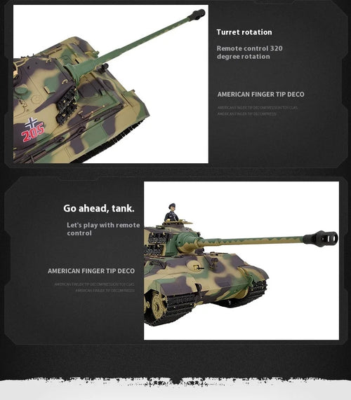 Load image into Gallery viewer, Henglong German Tiger King Remote-Controlled Tank 1/16 Metal Toy Car Professional Electric Tracked Off-Road Military Tank Model
