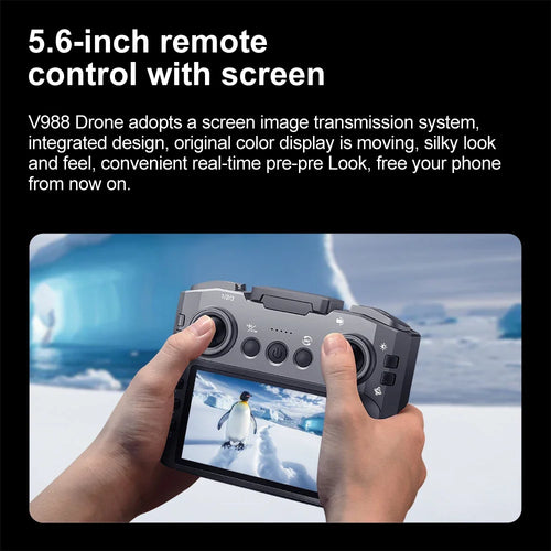 Load image into Gallery viewer, Original V988 Drone 8K HD Dual Camera Professional 5G WIFI FPV Remote control with large screen Foldable Quadcopter RC DronPlusX
