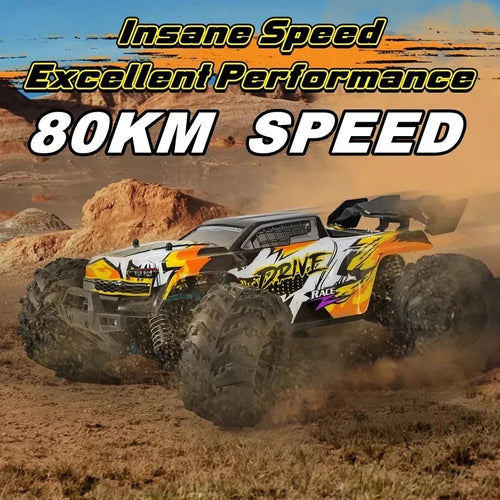 Load image into Gallery viewer, 1:16 80km/h Brushless RC Drift Car With LED Lights 4WD Electric High Speed Racing Remote Control Monster Truck for Kids Adults
