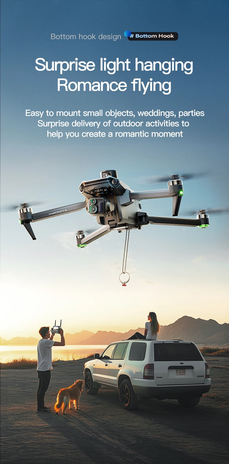 2025 Wing 6 Professional 8K High-Definition Aerial Photography GPS Drone 3-Axis Mechanical Brushless Stabilization Gimbal 20km