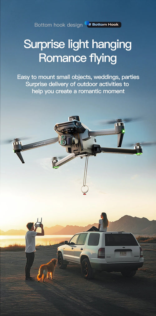 Load image into Gallery viewer, 2025 Wing 6 Professional 8K High-Definition Aerial Photography GPS Drone 3-Axis Mechanical Brushless Stabilization Gimbal 20km
