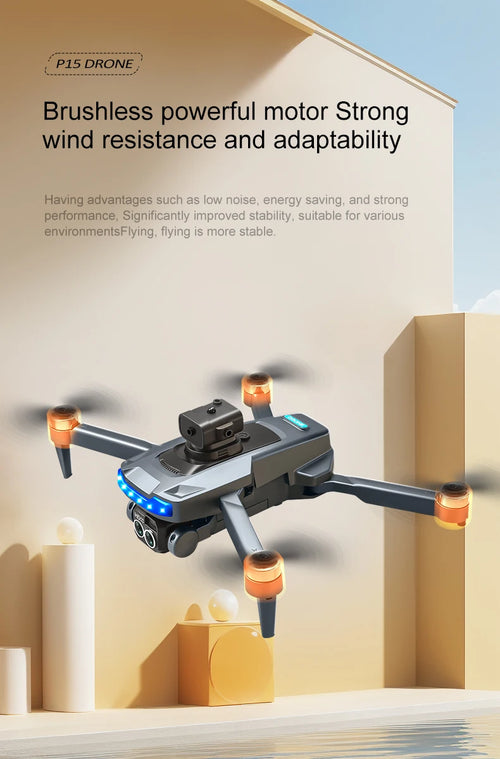 Load image into Gallery viewer, P15 Screen Control Drone 8K Professional Camera HD Aerial Photography Dual-Camera Omnidirectional Obstacle Avoidance Drone
