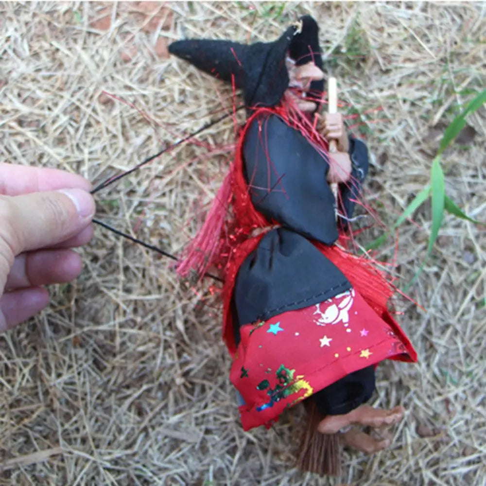 New DIY Decoration Doll Ornaments Halloween Decorate Props Ghost Festival Hanging Doll Witch Figurine Witch Pendant