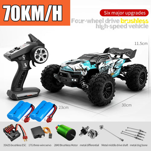 Load image into Gallery viewer, Rc Car Off Road 4x4 High Speed 75KM/H Remote Control Car With LED Headlight Brushless 4WD 1/16 Monster Truck Toys For Boys Gift
