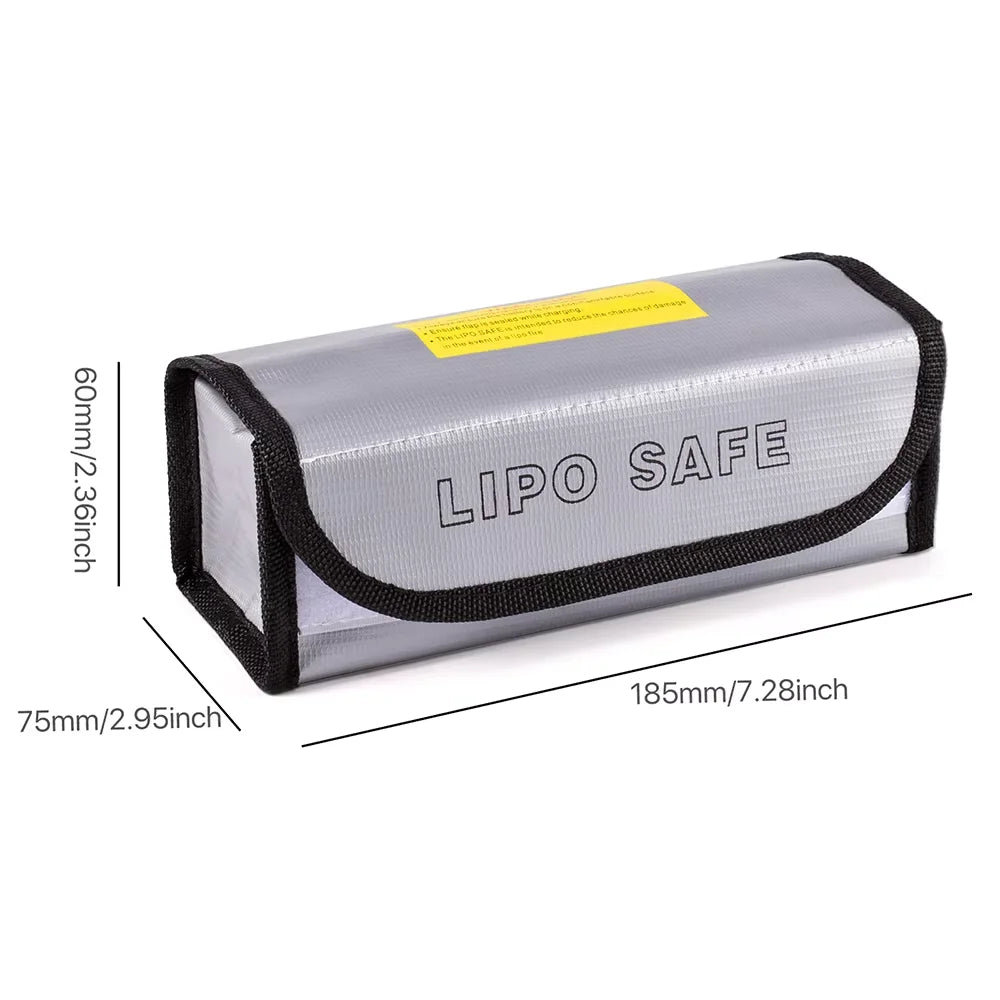 Battery Safe Bag Fireproof for RC Car Drone Batteries Travel Storage Charging Large Explosion-Proof Bags Portable