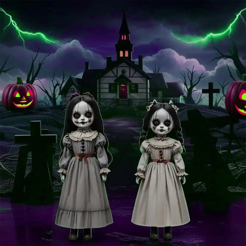 Load image into Gallery viewer, 2pcs Halloween Ghost Doll Ground Insertion Decoration Horror Style Outdoor Courtyard Logo Decoration
