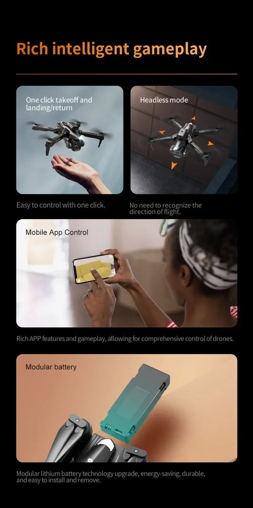 Load image into Gallery viewer, New K10Max Mini Drone 4K Professinal Three Camera Wide Angle Optical Flow Localization Four-way Obstacle Avoidance RC Quadcopter
