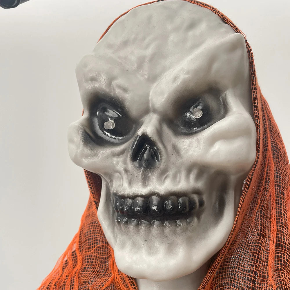 2PCS Halloween Skeleton Ghost Decoration Party Hanging Skull Skeleton Ornament Horror Props Haunted Home Decor Halloween Outdoor