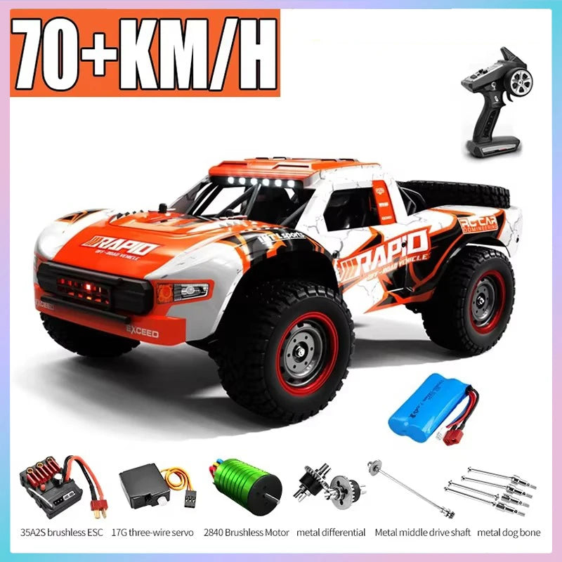 Rc Car Off Road 4x4 50km/h or 70km/h High Speed Brushless Motor Monster Truck 1/16 Desert/Snow Racing Drift Cars Toys for Boys