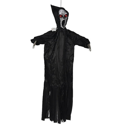 Load image into Gallery viewer, Halloween Decoration Screaming Scarecrow Ghost Voice-controlled Glowing and Sound-emitting Pendant Setting Up Props
