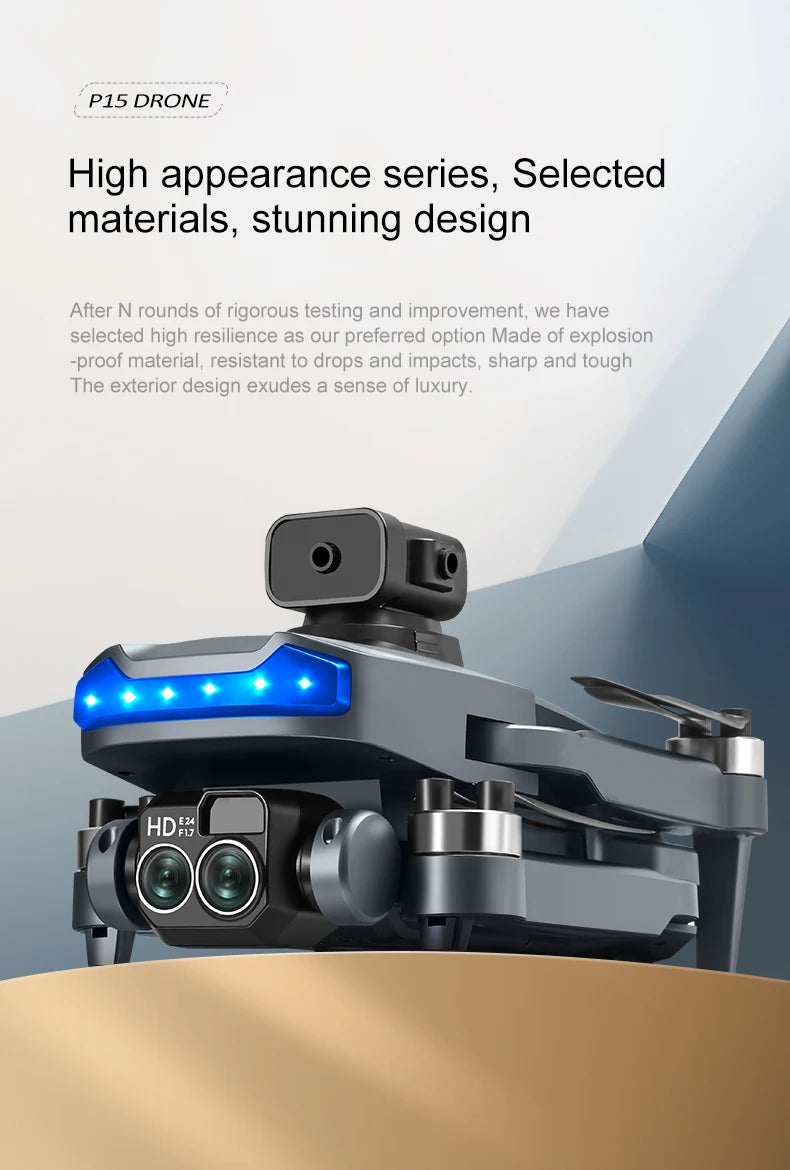 P15 Screen Control Drone 8K Professional Camera HD Aerial Photography Dual-Camera Omnidirectional Obstacle Avoidance Drone