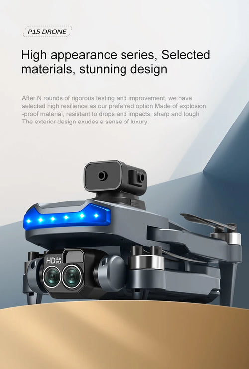 Load image into Gallery viewer, P15 Screen Control Drone 8K Professional Camera HD Aerial Photography Dual-Camera Omnidirectional Obstacle Avoidance Drone
