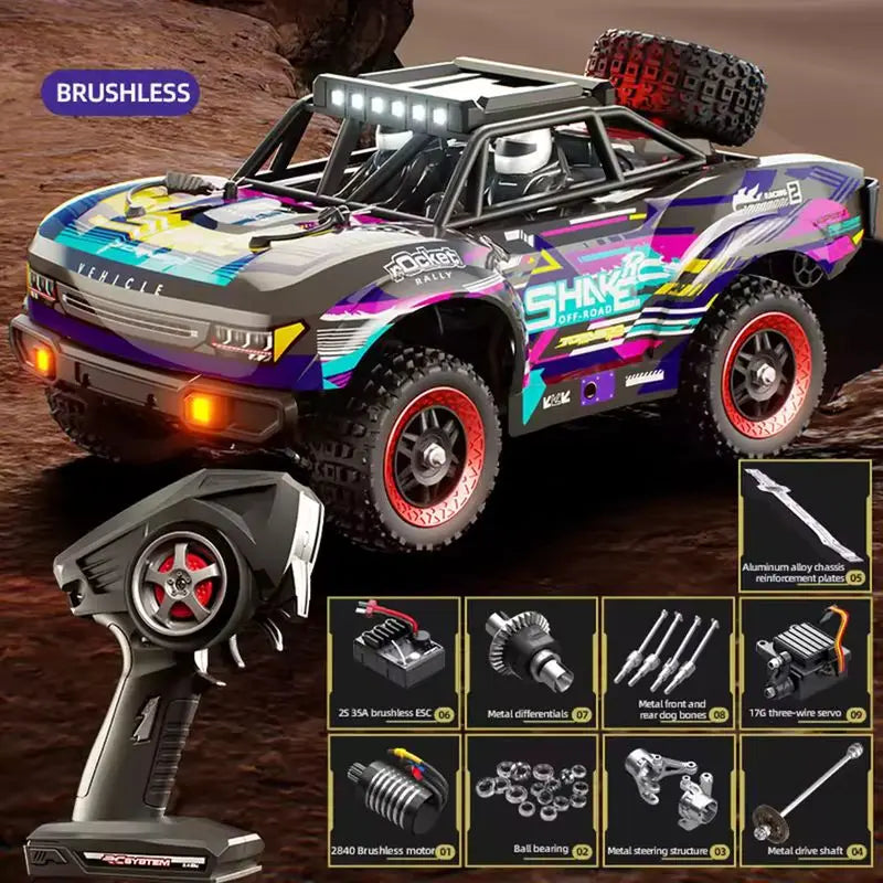 Jjrc C8820 Carbon Brush Full Scale Remote Control Car 4wd Short Truck Off-Road Professional Racing High-Speed Car Adult Rc Toys