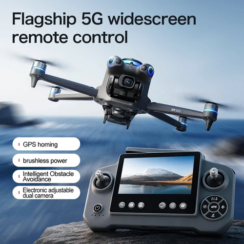 Load image into Gallery viewer, GT60 4K GPS Drone Professional with  4.5Inch Screen WiFi FPV Aerial Photography 360° Obstacle Avoidance Quadcopter Airdrop Toys
