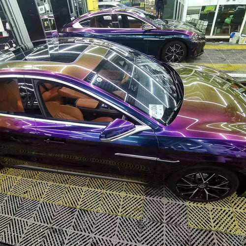 Load image into Gallery viewer, PET Fancy Galactic Sparkling Chameleon Car Decal Film Glossy Metallic  paint protection
