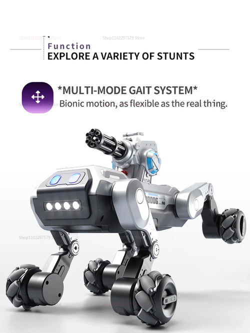 Load image into Gallery viewer, 2025 New 2.4G Remote Control Robot Dog with Singing Dancing Follow Mode 360° Rotating launching Cannon Puppy Toys Gifts For Kid
