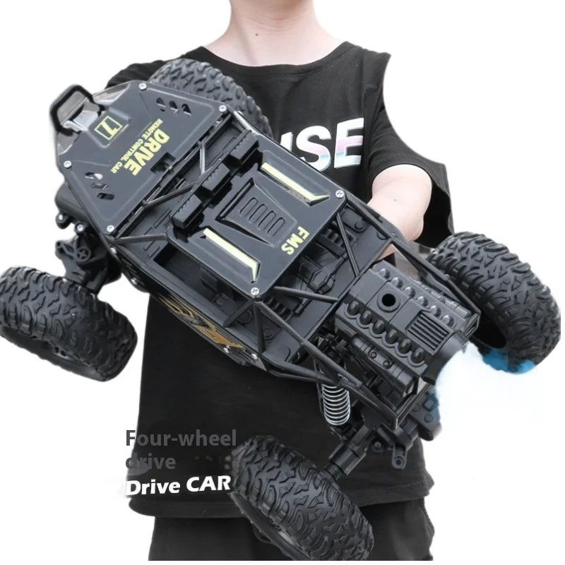 Trendy And Cool Oversized Remote Four-Wheel Drive Climbing Big Foot Car, Six Wheel Drive Racing Car, Boys' Charging Toy Car