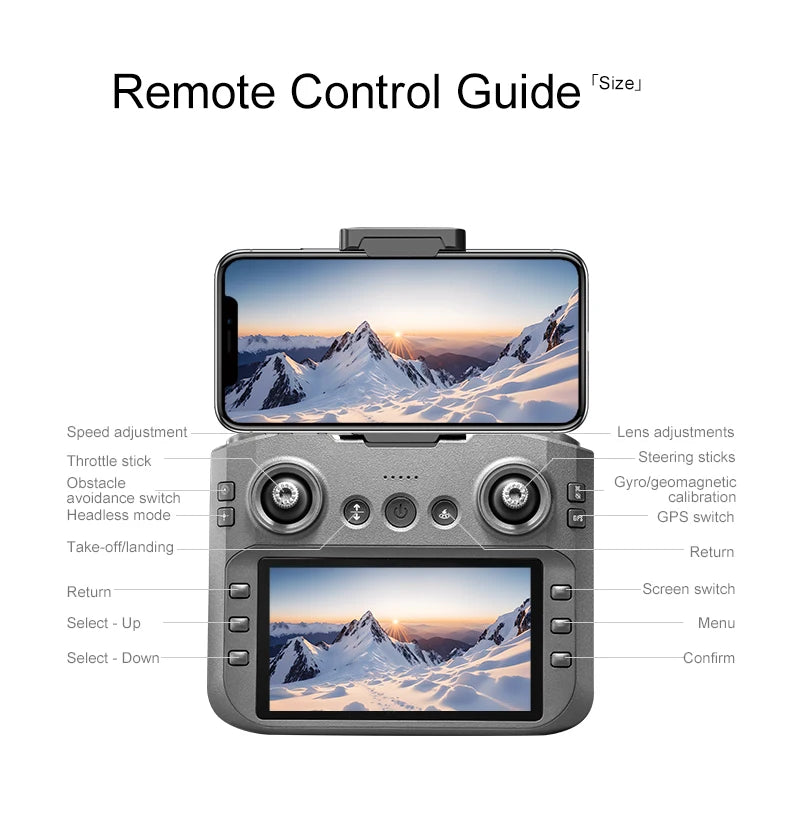 New upgraded A14 Pro Max GPS Brushless 8K three Camera Optical Flow Obstacle Avoidance Foldable Quadcopter RC Distance Drone Toy
