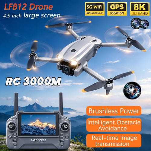Load image into Gallery viewer, New LF812 Drone 4K/8K Professional HD 360° Dual Cameras 5G GPS WIFI Brushless Motors Obstacle Avoidance Foldable Quadcopter Toys
