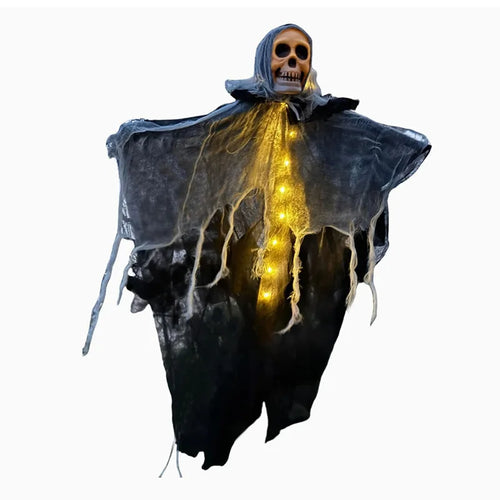 Load image into Gallery viewer, 1pcs Halloween Glowing Skull Skeleton Gauze Hanging Ghost Home Outdoor Garden Decoration Halloween Party Horror Ghost Props 2025
