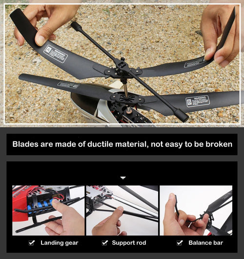 Load image into Gallery viewer, Rc Helicopter With Remote Control Extra Durable Big Plane Toy For Kids Drone Model Outdoor 3.5CH 80cm Aircraft Large Helicoptero
