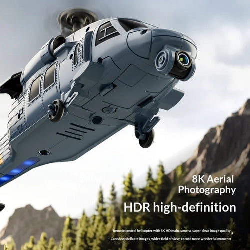 Load image into Gallery viewer, 4drc L2 Rc Helicopter 8k Aerial Camera Builtin Screen Remote Control 6axis Gyro Single Blade Black Hawk Apache Military For Boys
