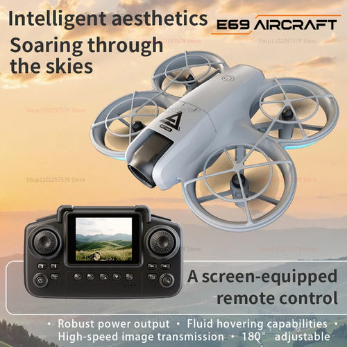Load image into Gallery viewer, E69 Mini RC Drone 8K HD Camera With LED 5G FPV WiFi Remote Control Aircraft Obstacle Avoidance Quadcopter For Adult Boy Toy Gift

