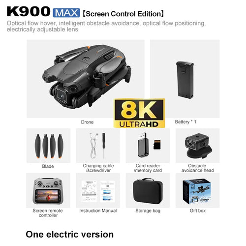 Load image into Gallery viewer, 2026 K900 MAX GPS 8K Drone Fishing Air Drop Automatic Turnaround 5G Screen Obstacle Avoidance Drone Professional Camera
