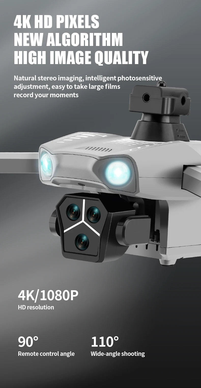 T01 Mini Drone with 4K HD Camera 4.5' Touch Screen GPS Obstacle Avoidance Brushless Motor - Folding Quadcopter for Photography
