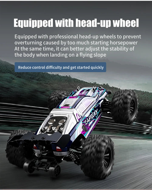 Load image into Gallery viewer, Rc Car Off Road 4x4 High Speed 75KM/H Remote Control Car With LED Headlight Brushless 4WD 1/16 Monster Truck Toys For Boys Gift
