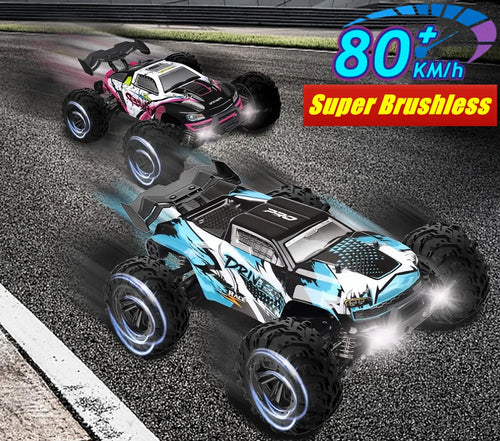 Load image into Gallery viewer, 1:16 80km/h Brushless RC Drift Car With LED Lights 4WD Electric High Speed Racing Remote Control Monster Truck for Kids Adults

