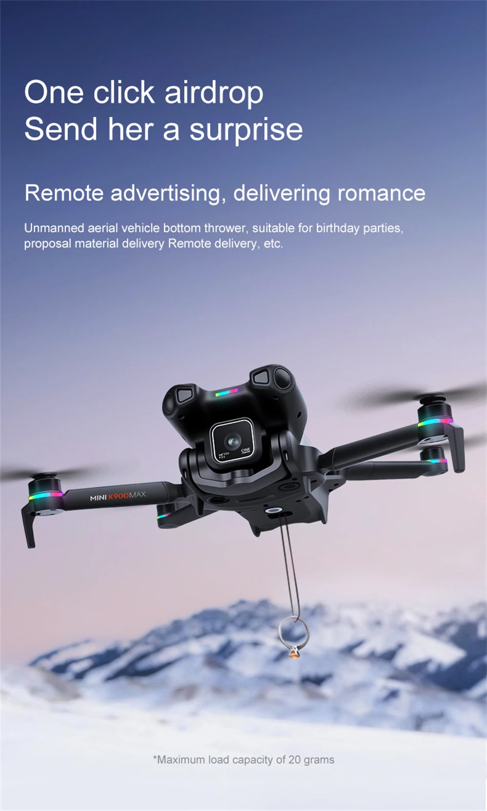 2026 K900 MAX GPS 8K Drone Fishing Air Drop Automatic Turnaround 5G Screen Obstacle Avoidance Drone Professional Camera FPV Dron