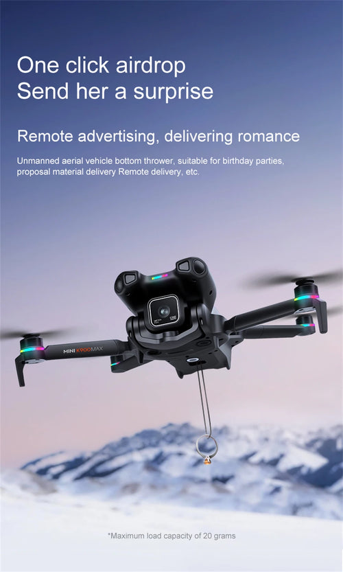 Load image into Gallery viewer, 2026 K900 MAX GPS 8K Drone Fishing Air Drop Automatic Turnaround 5G Screen Obstacle Avoidance Drone Professional Camera
