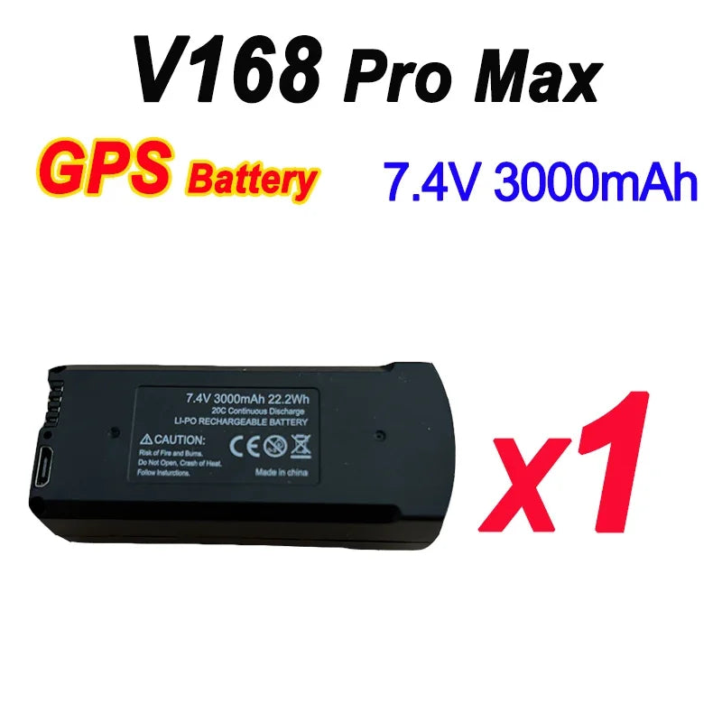 V168 Pro Max Battery 7.4V 3000mAh Original Battery V168 Dron 3.7V 2000mAh For V168 RC Quadcopter Spare Battery Parts Accessories