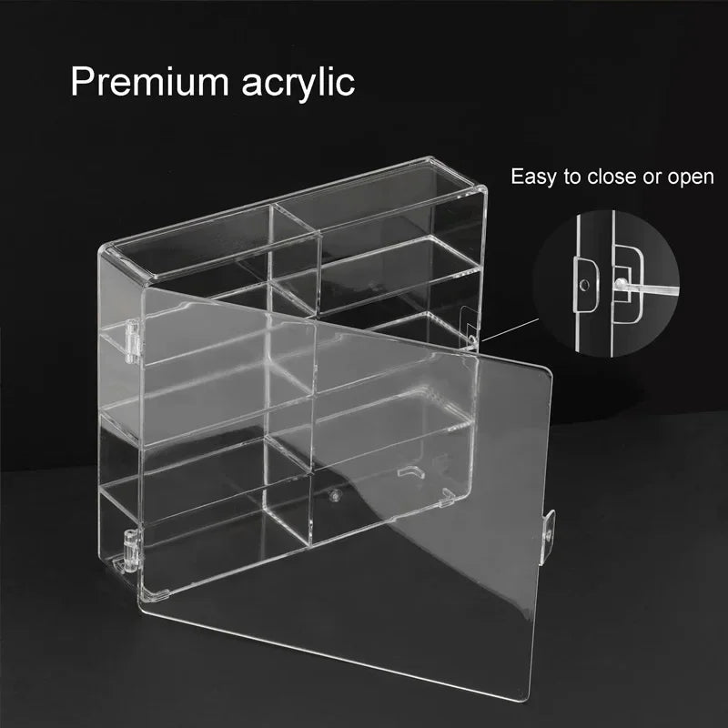 Acrylic Car 1pc Display case 1:64 For Kids holds 8 cars