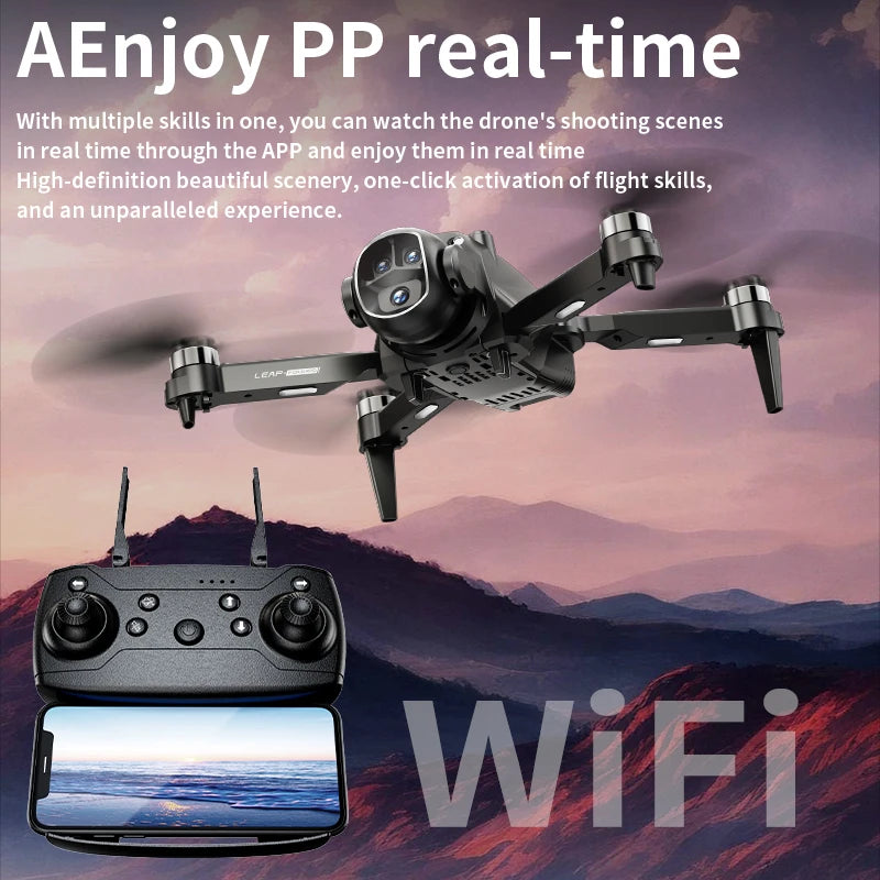 2025 New H21 VR Drone 4K HD Professional 90° ESC Camera Brushless motor Optical flow hovers Quadcopter Drones Gifts Toys