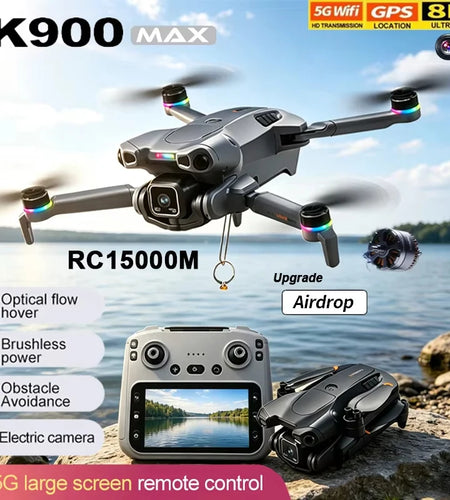 2026 K900 MAX GPS 8K Drone Fishing Air Drop Automatic Turnaround 5G Screen Obstacle Avoidance Drone Professional Camera
