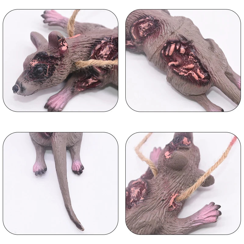 Halloween Horror Hanging Prop Fake Dead Mouse Bat Bloody Hand Feet Halloween Party Decoration Haunted House Decor Prop Ornament