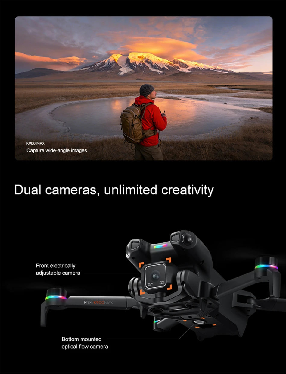2026 K900 MAX GPS 8K Drone Fishing Air Drop Automatic Turnaround 5G Screen Obstacle Avoidance Drone Professional Camera